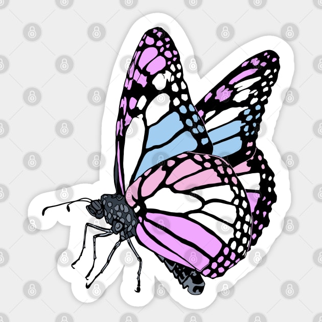 Bigender Butterfly Sticker by theartfulscientist